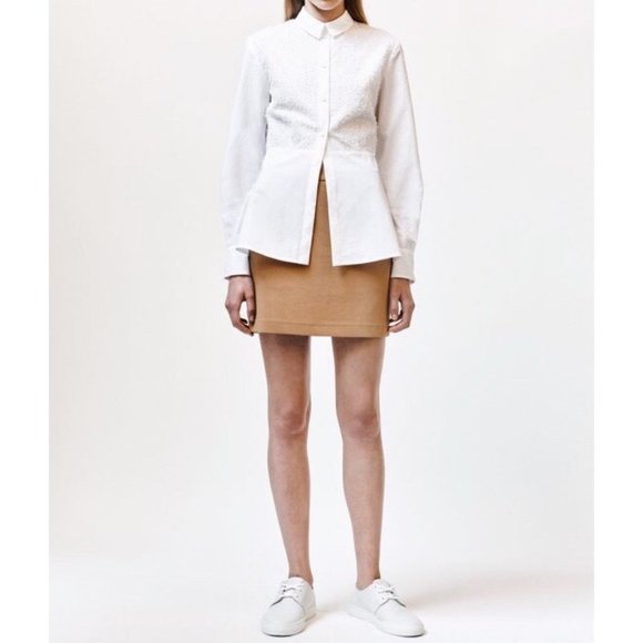 Samuji White Cotty Long Sleeve BD Top 34 2 NWT - Picture 11 of 11